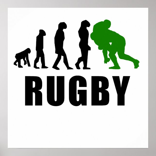 Rugby Tackle Evolution (Grönt) Poster (Framsidan)