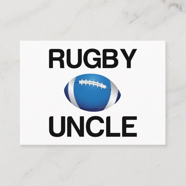 RUGBY UNCLE VISITKORT (Framsida)