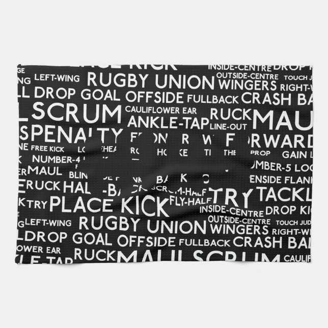 Rugby Union Gifts Tea Towel Kökshandduk (Horisontell)