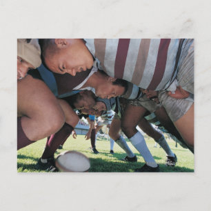 Rugby Union Players in a Scrum Vykort