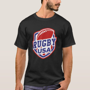 Rugby USA Support Team Football USA flagga T Shirt