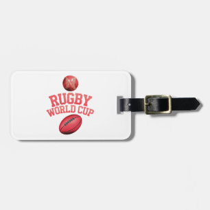 Rugby Vm Logotyp med felaktig placering i Boll Bagagebricka