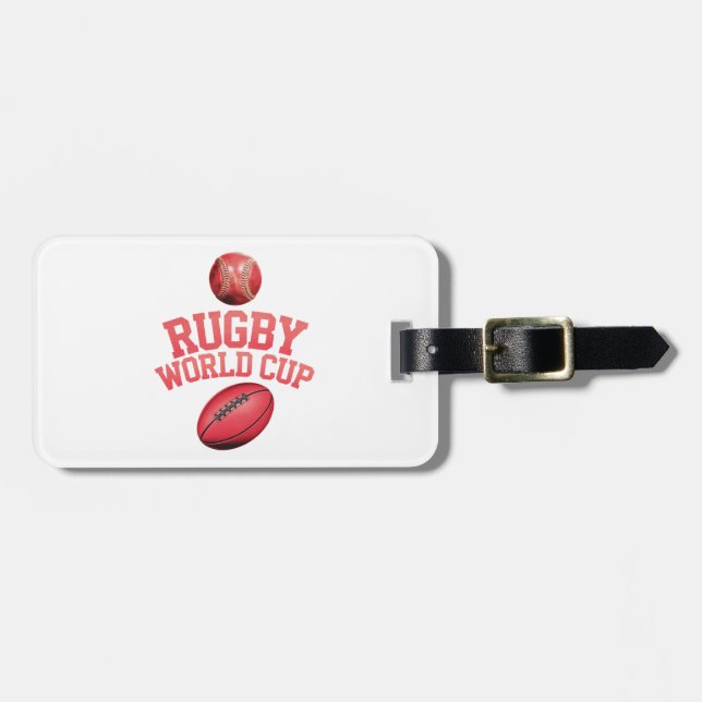 Rugby Vm Logotyp med felaktig placering i Boll Bagagebricka (Horisontell Framsida)