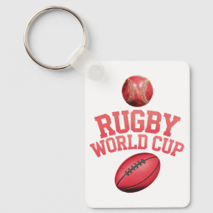 Rugby Vm Logotyp med felaktig placering i Boll Nyckelring