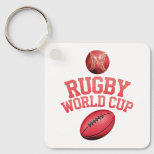 Rugby Vm Logotyp med felaktig placering i Boll Nyckelring