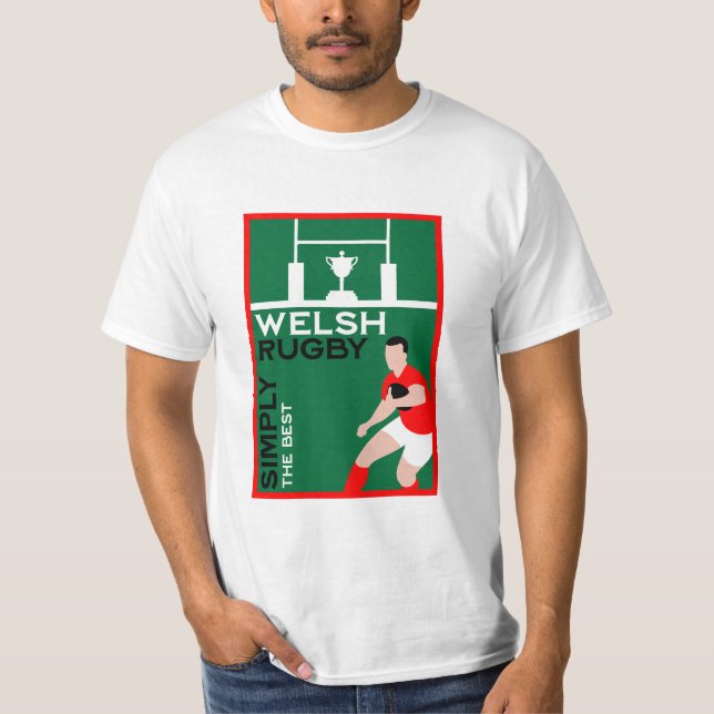 Rugby Wales Fläkt Art T Shirt (Framsida)