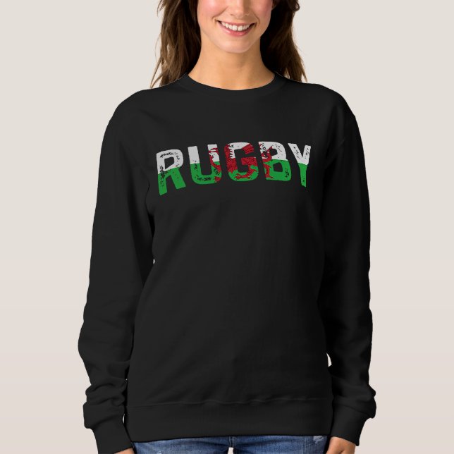 Rugby Wales  Welsh Pride Flag T Shirt (Framsida)