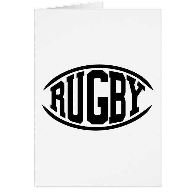 Rugbyboll Hälsningskort (Framsidan)