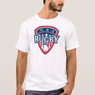 rugbyboll skyddar USA flaggastars och stripes T-shirt