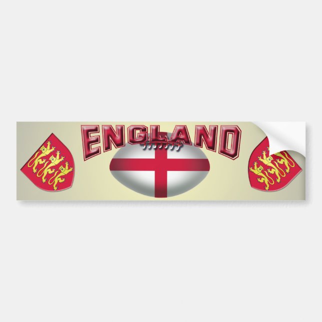 Rugbybollflagga av England Bildekal (Framsidan)