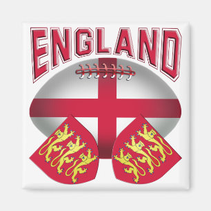 Rugbybollflagga av England Magnet