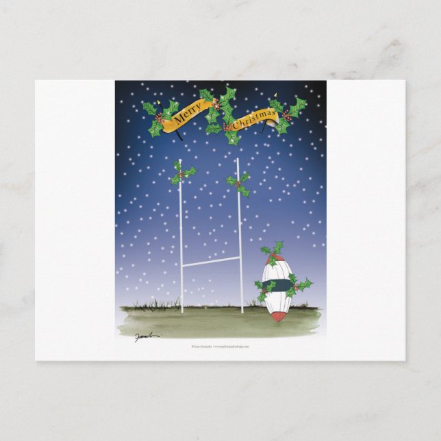 rugbyjulafton helg vykort (Framsida)