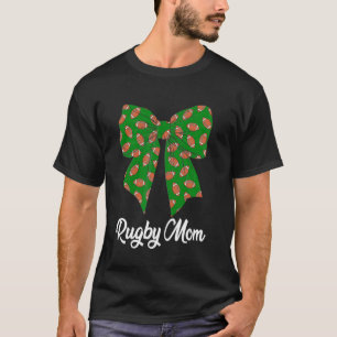 Rugbymamma Coquettebåge Söt Rugby Älskare Mors Dag T Shirt