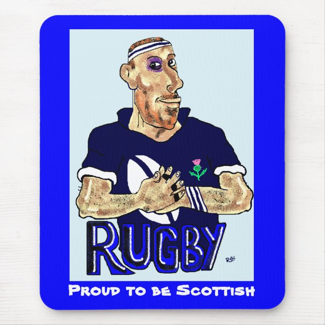 rugbymousepad musmatta (Framsidan)