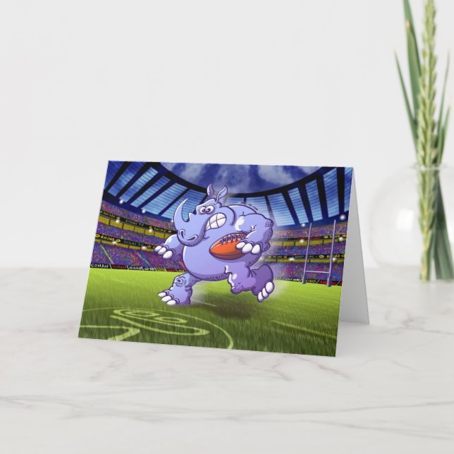 Rugbynoshörning Kort (Framsida)