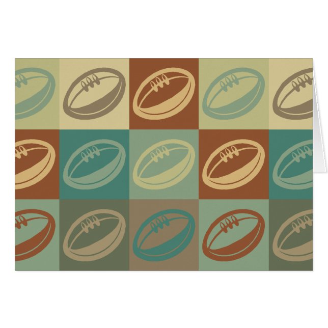 Rugbypopkonst Hälsningskort (Framsidan Horizontal)