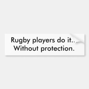 Rugbyspelare gör det… utan skydd bildekal