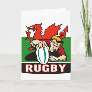 Rugbyspelare som görar poäng den försökwales kort