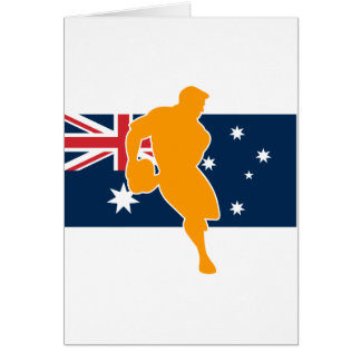 rugbyspelareflagga Australien Hälsningskort