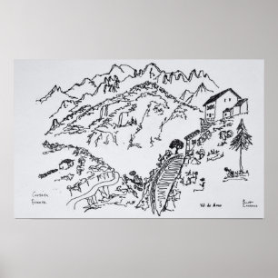 Ruged Val d'Asco   Korsika, Frankrike Poster