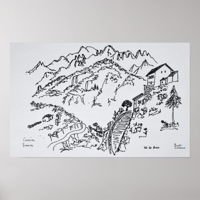 Ruged Val d'Asco | Korsika, Frankrike Poster (Framsidan)