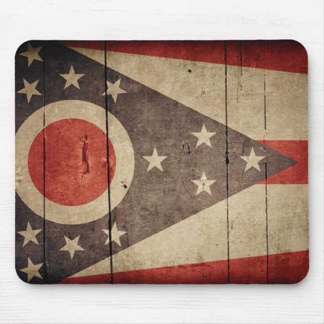 Ruged Wood Ohio Flagga Musmatta (Framsidan)