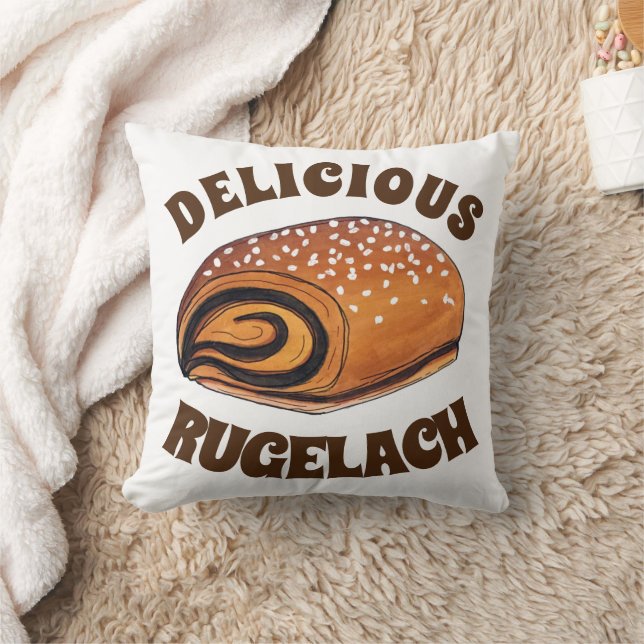 Rugelach judisk polsk crescent Roll Pastry Bakery Kudde (Filt)