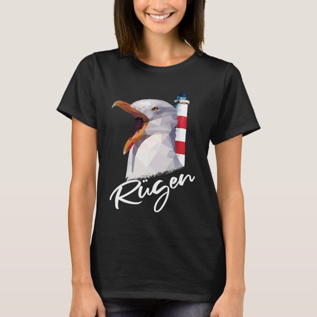 Rügen Island Baltic Sea Holiday Seagull Rüganer Li T Shirt (Framsida)