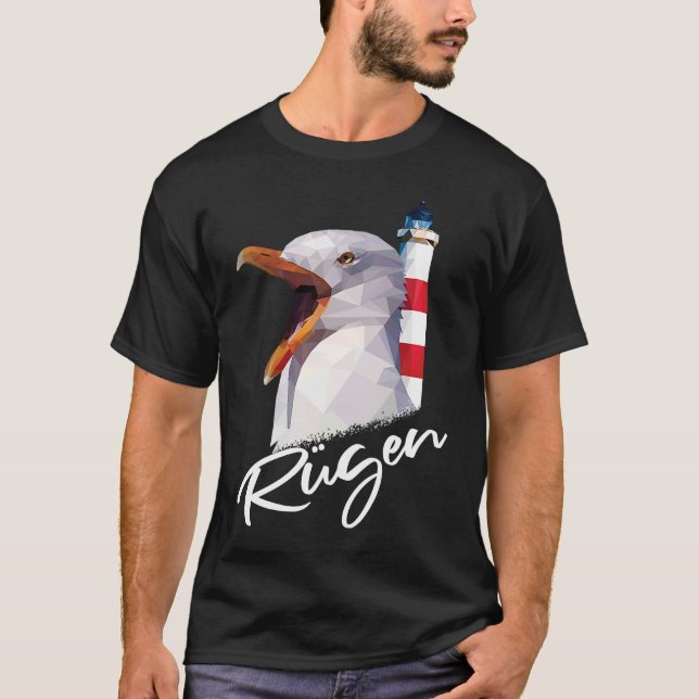 Rügen Island Baltic Sea Holiday Seagull Rüganer Li T Shirt (Framsida)