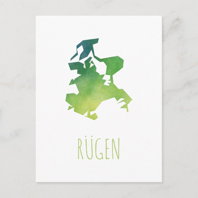 Rügen Karta Vykort (Framsida)