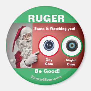 RUGER Santa tittar på dig!Dag och natt Magnet
