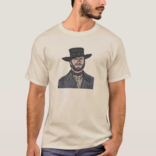 Rugged Cowboy - Western Movie T Shirt (Framsida)