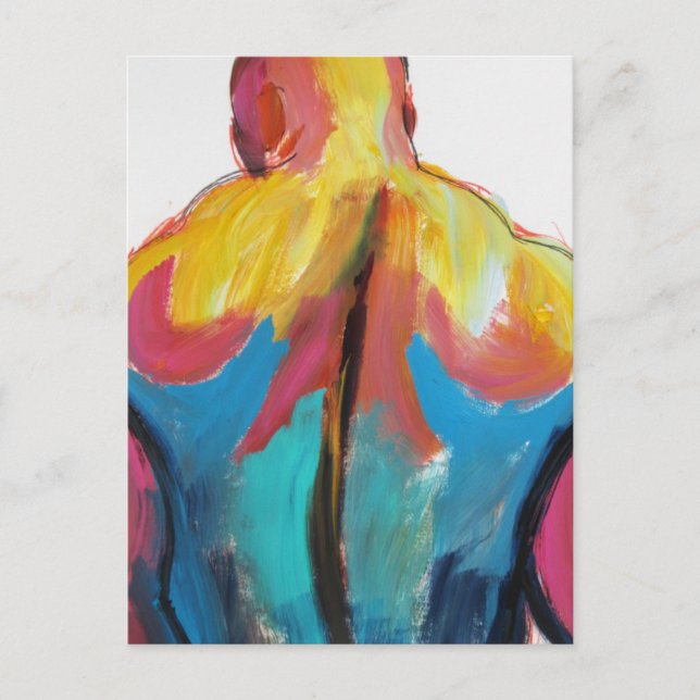 Rugger Man Broad Tillbaka Vykort (Framsida)