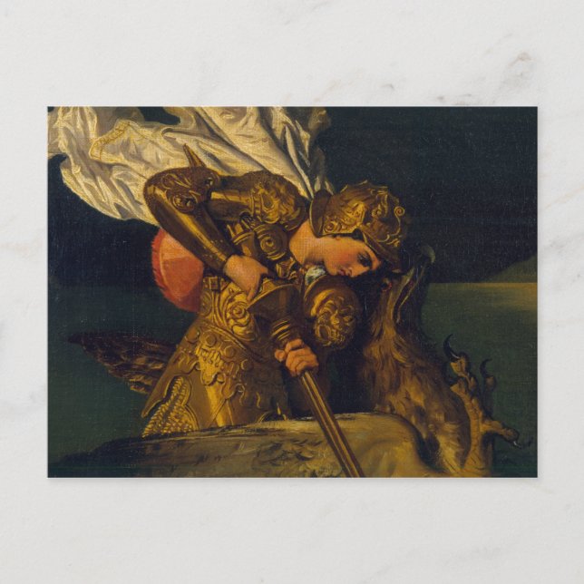 Ruggiero Rescuing Angelica Vykort (Framsida)