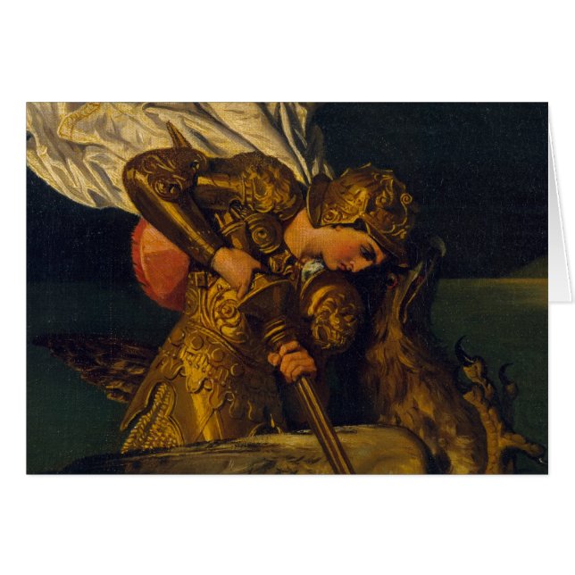 Ruggiero som räddar angelicaen hälsningskort (Framsidan Horizontal)