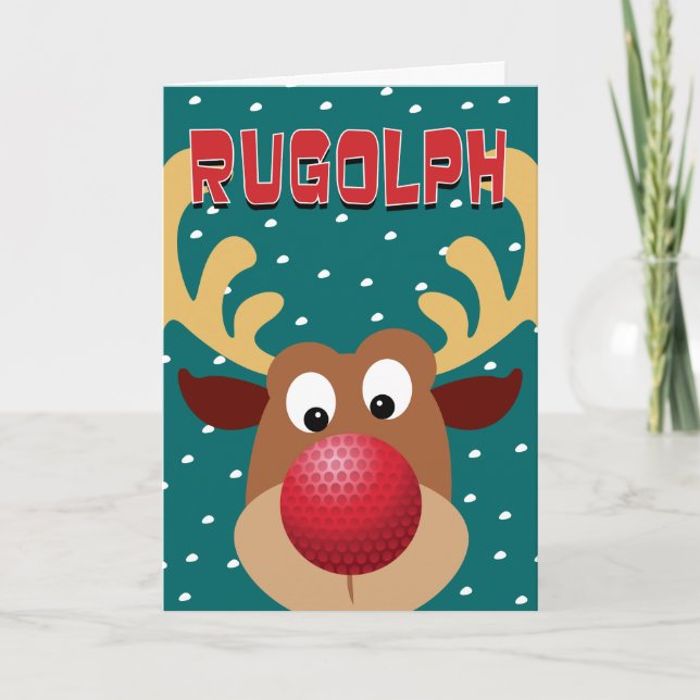 Rugolph The Reindeer Helgkort (Framsida)