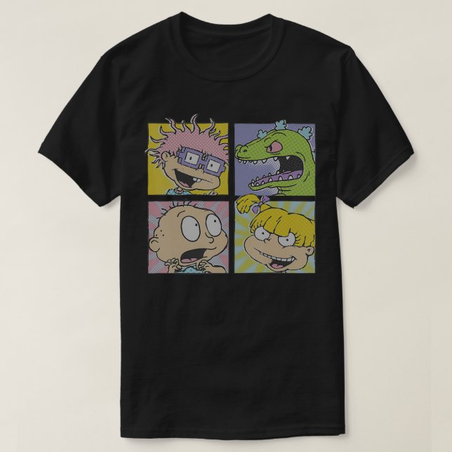 Rugrats Group Shot Bo Up T Shirt (Design framsida)