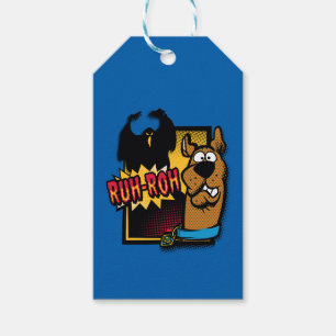 Ruh-Roh Scooby-Doo och en spöke Presentetikett