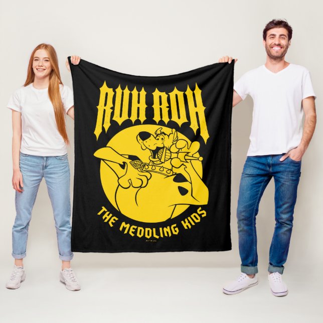 Ruh Roh Scooby-Doo the Meddling Kids Icon Fleecefilt (På plats)