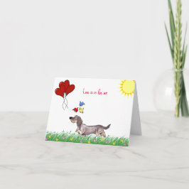 Ruhårig Dachshund Valentine  Kort