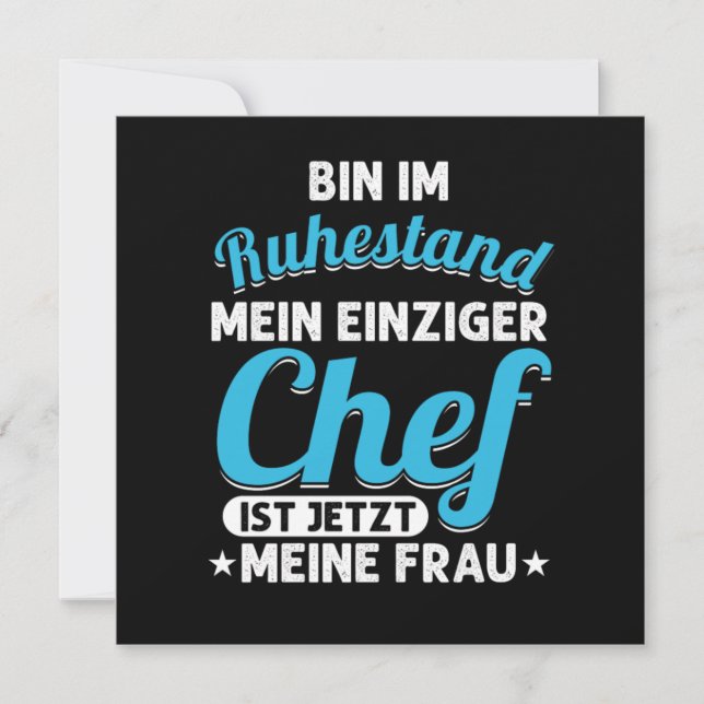 Ruhestand Rente 2020 Rentner Rentnerin Oma Opa Gro Inbjudningar (Framsida)