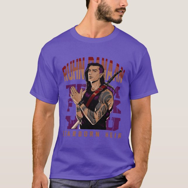 Ruhn Danaan Bootleg Stil 90-Tals Vibe Crescent Cit T Shirt (Framsida)