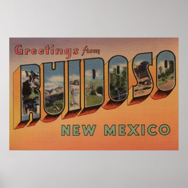 Ruidoso, New mexico - Stora Brev Scenes Poster (Framsidan)