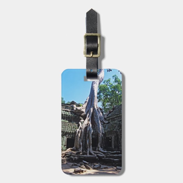 Ruin of Ta Prohm - Angkor Wat, Kambodja, Asien Bagagebricka (Vertikal Framsida)