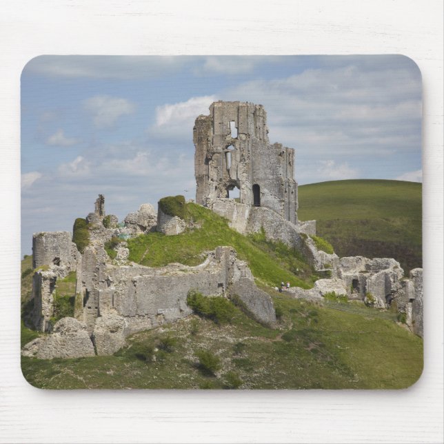Ruinerna av Corfe Castle, nära Wareham, Dorset, Musmatta (Framsidan)