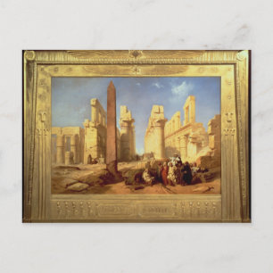 Ruinerna i Karnak-palatset i Thebes Vykort