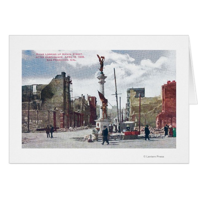 Ruins Along Mason Street, Union Square Charter Hälsningskort (Framsidan Horizontal)