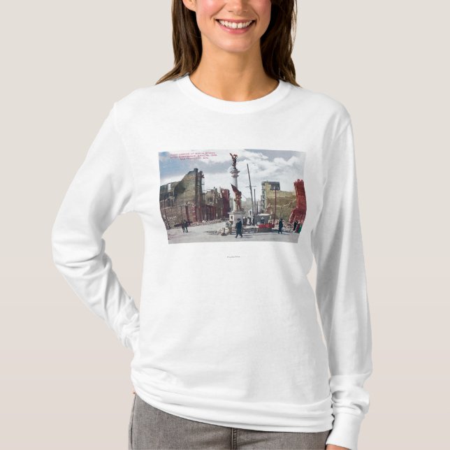 Ruins Along Mason Street, Union Square Charter Tee Shirt (Framsida)