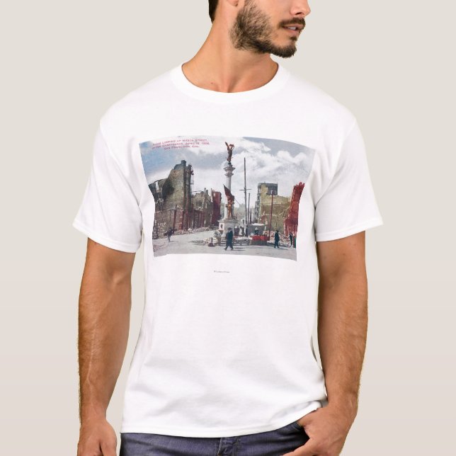 Ruins Along Mason Street, Union Square Charter Tee Shirt (Framsida)