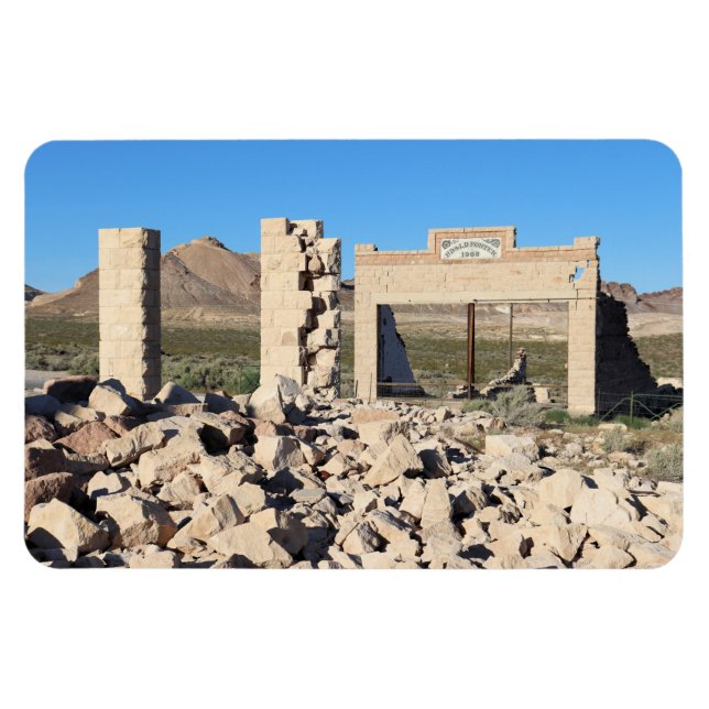 Ruins at Rhyolite Ghost Town, Nevada Magnet (Horisontell)